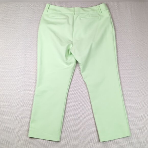 Catherine Malandrino Cropped Trousers Mint Green Slim Leg Stretch Pants - Picture 5 of 10